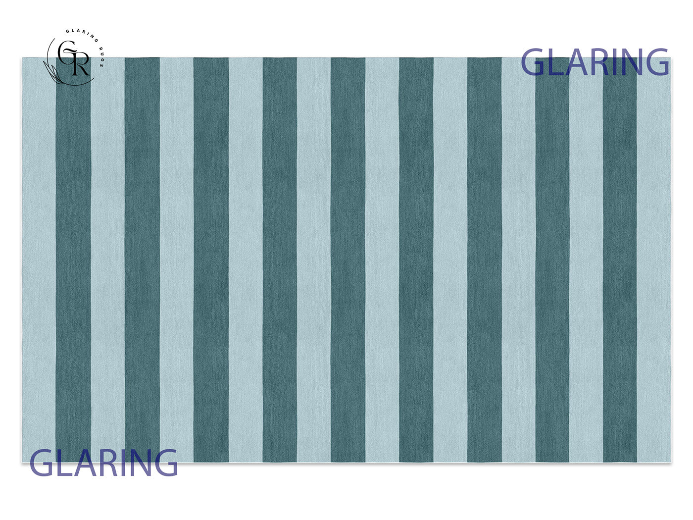 Handmade Hand-Tufted Modern Rug | Horizontal Stripes Rug in Blue