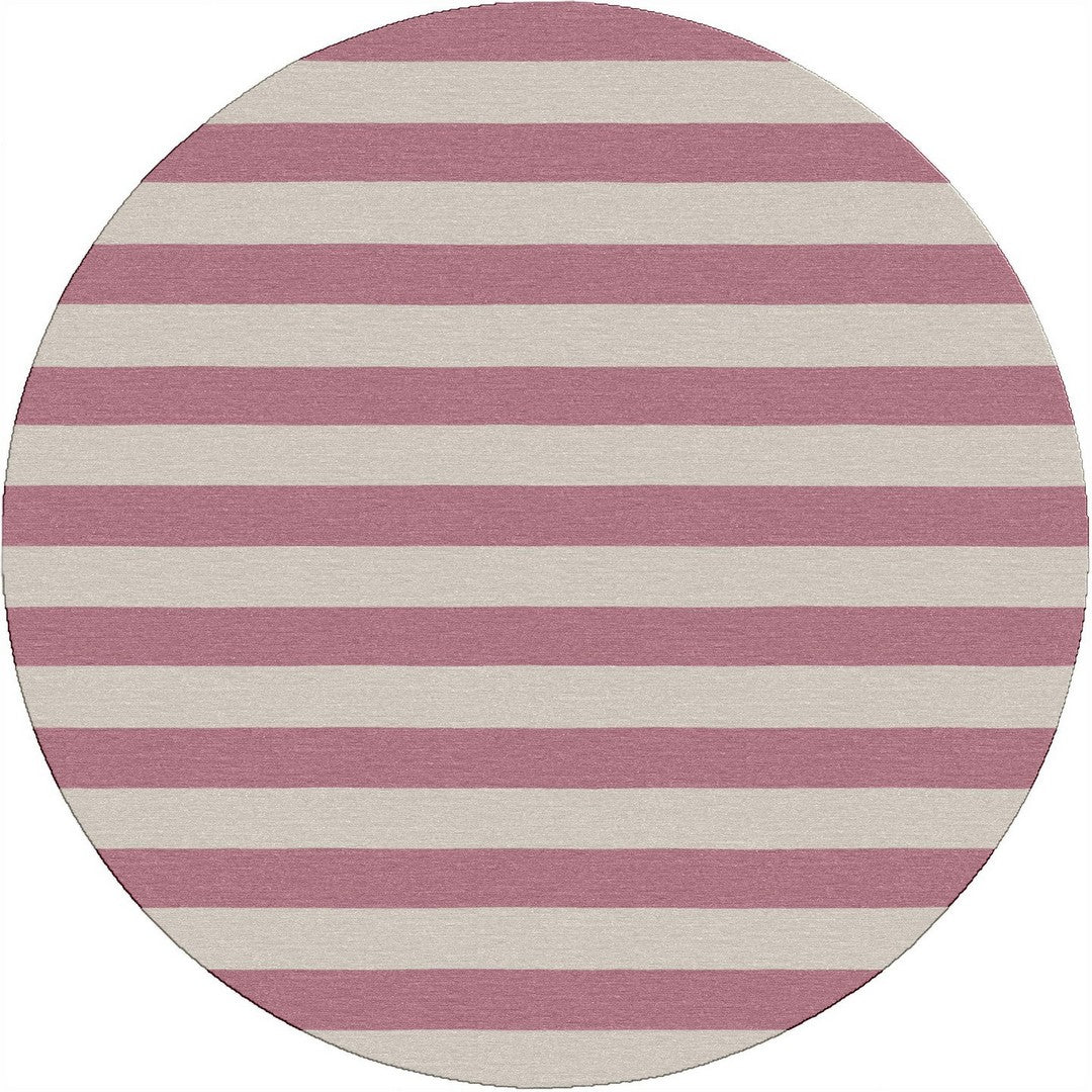 Handmade Hand-Tufted Modern Rug | Horizontal Stripes Rug in Pink