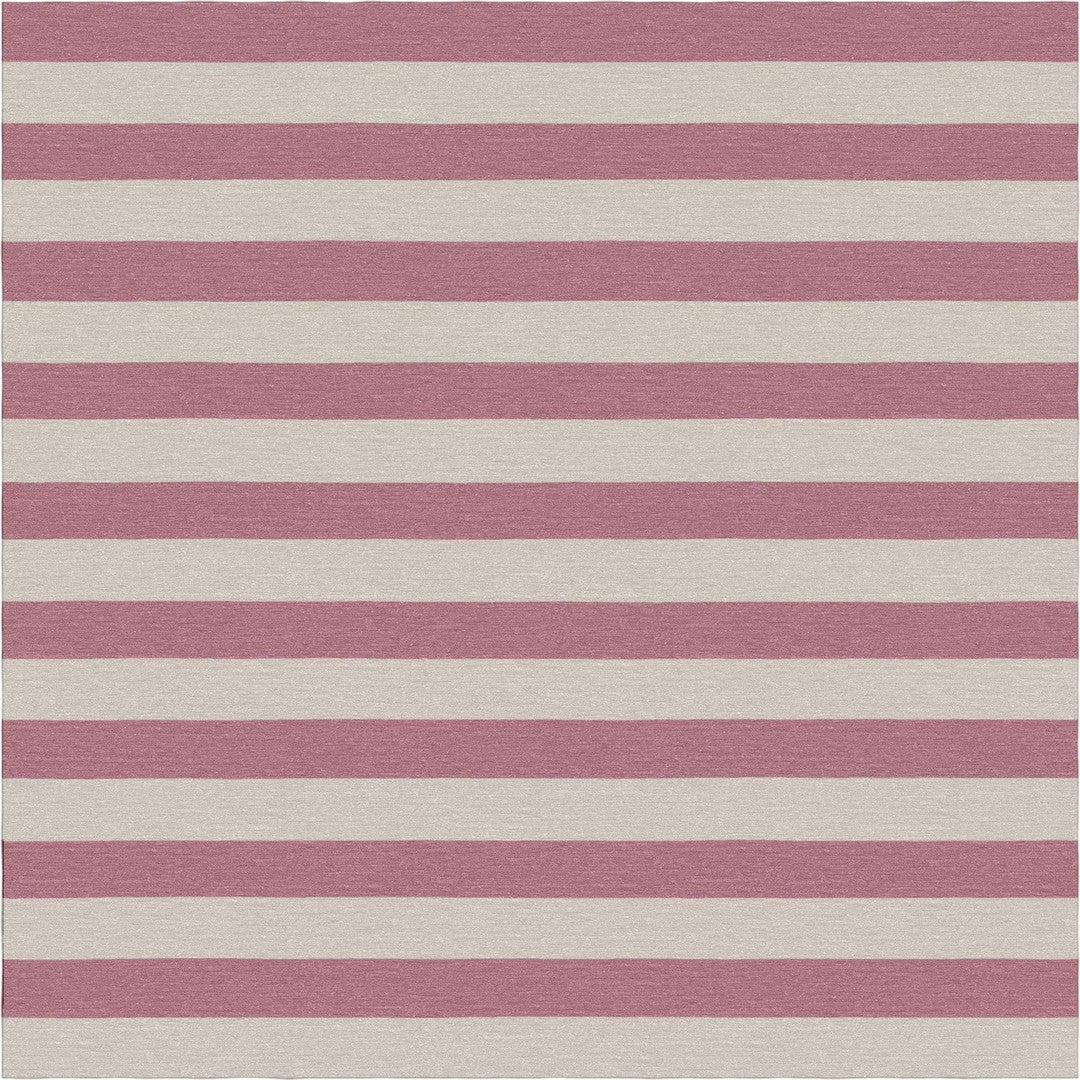 Handmade Hand-Tufted Modern Rug | Horizontal Stripes Rug in Pink