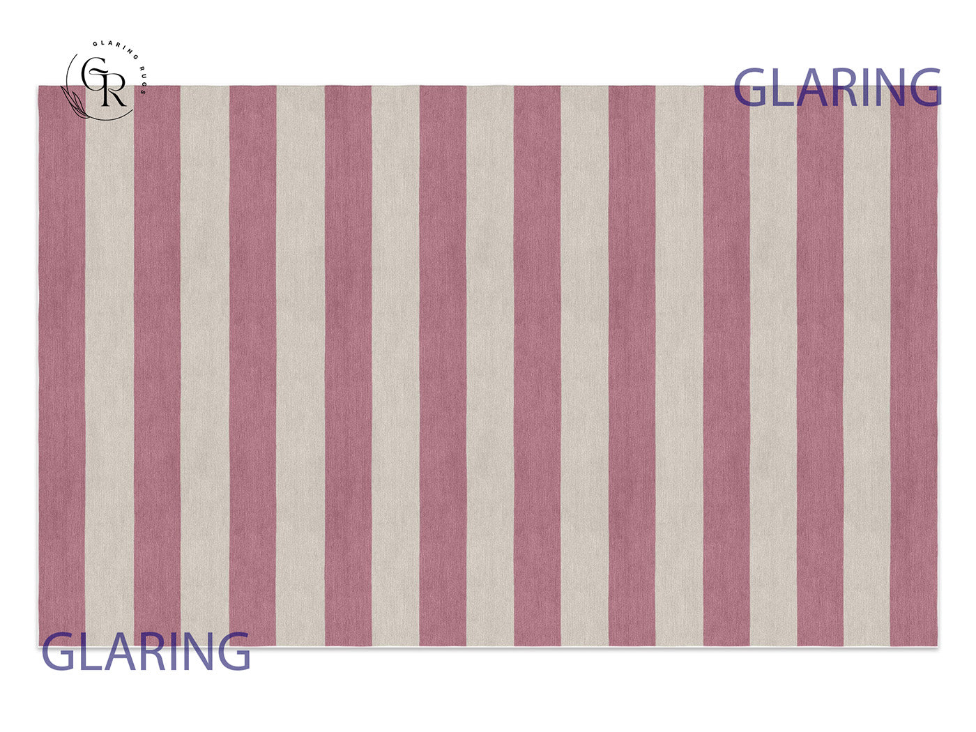 Handmade Hand-Tufted Modern Rug | Horizontal Stripes Rug in Pink