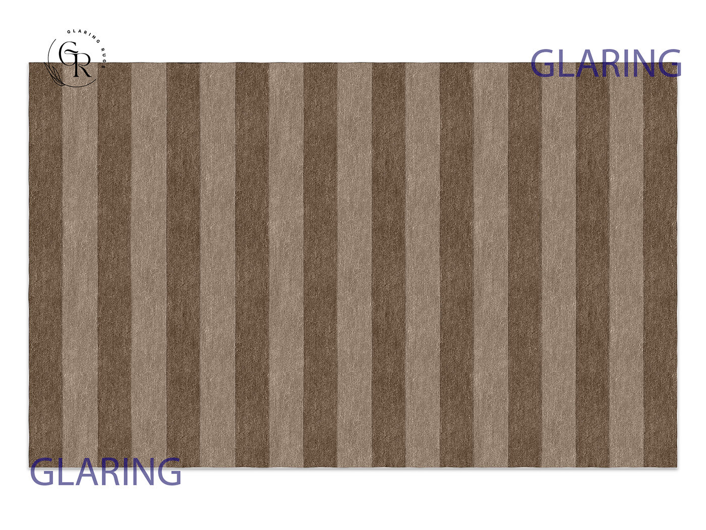 Handmade Hand-Tufted Modern Rug | Horizontal Stripes Rug in Brown