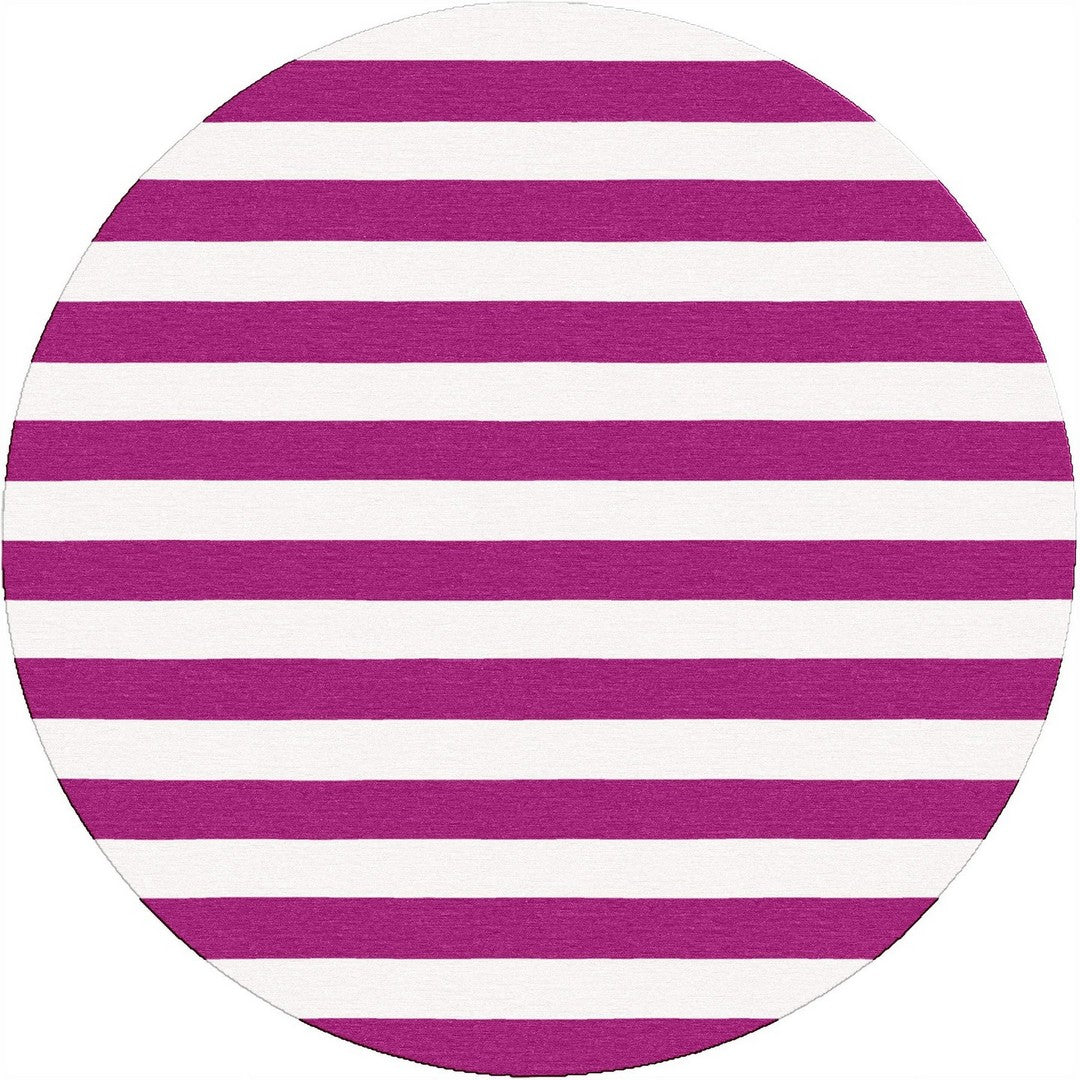 Handmade Hand-Tufted Modern Rug | Horizontal Stripes Rug in Purple