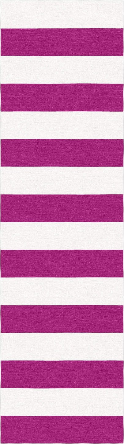 Handmade Hand-Tufted Modern Rug | Horizontal Stripes Rug in Purple
