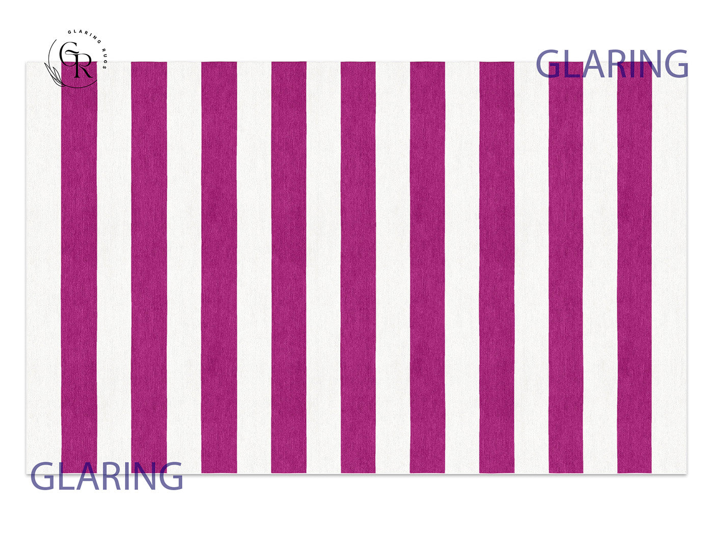 Handmade Hand-Tufted Modern Rug | Horizontal Stripes Rug in Purple