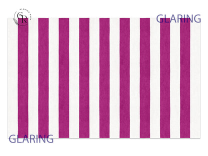 Handmade Hand-Tufted Modern Rug | Horizontal Stripes Rug in Purple