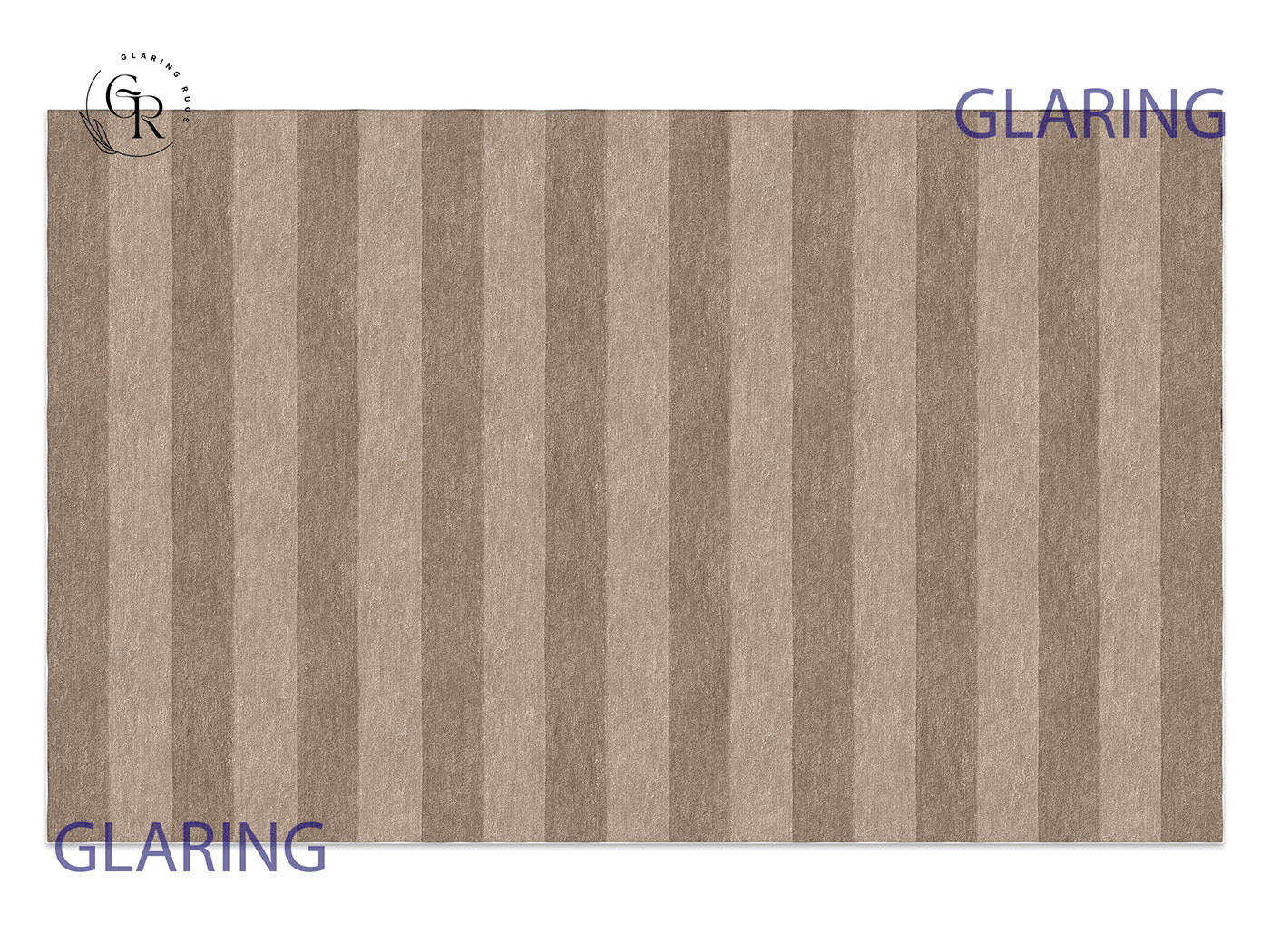 Handmade Hand-Tufted Modern Rug | Horizontal Stripes Rug in Brown