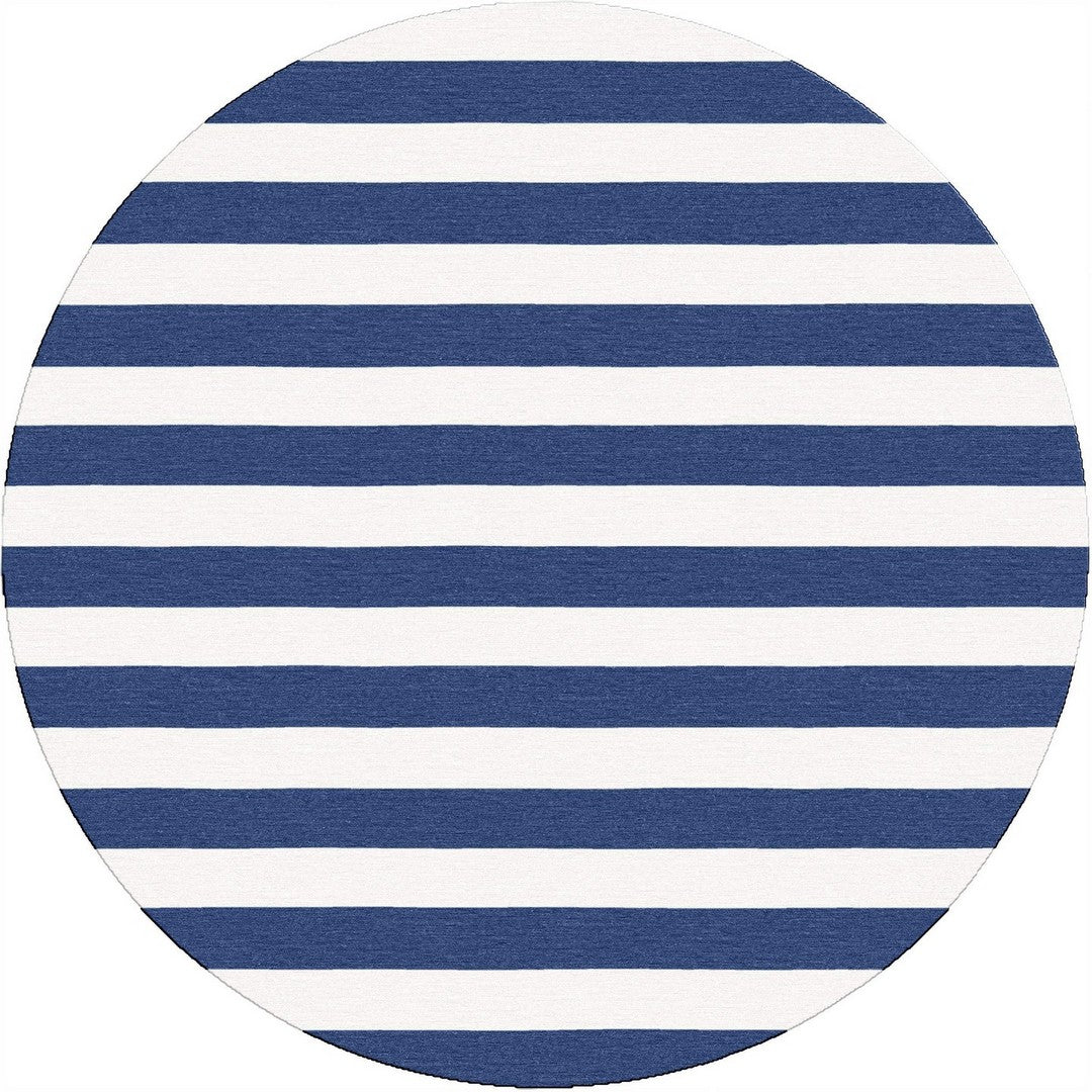 Handmade Hand-Tufted Modern Rug | Horizontal Stripes Rug in Blue
