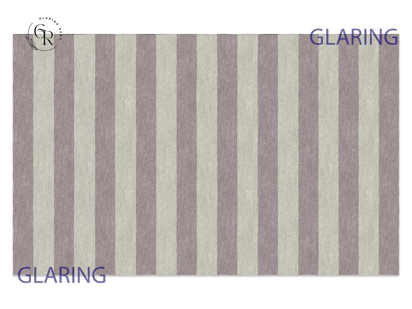 Handmade Hand-Tufted Modern Rug | Horizontal Stripes Rug in Ivory
