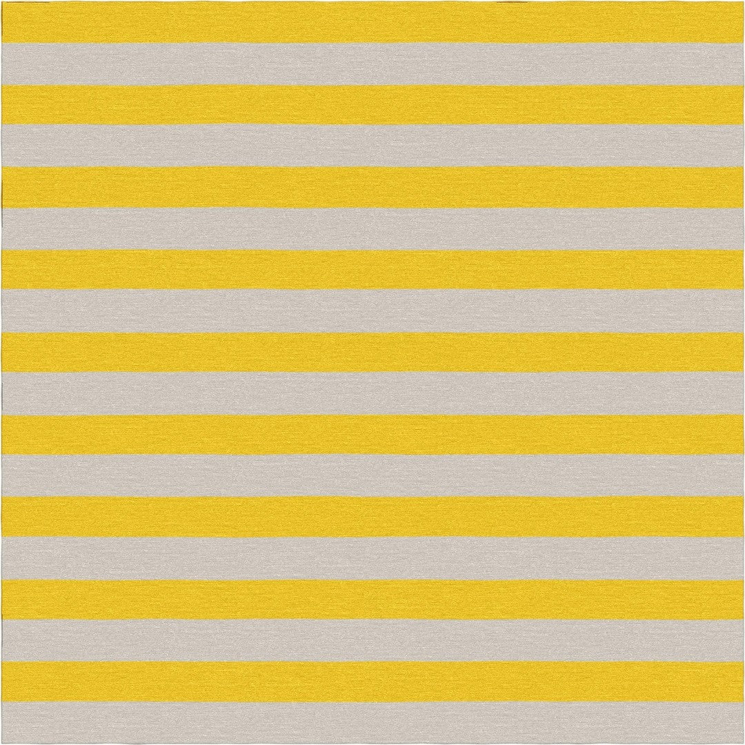 Handmade Hand-Tufted Modern Rug | Horizontal Stripes Rug in Yellow
