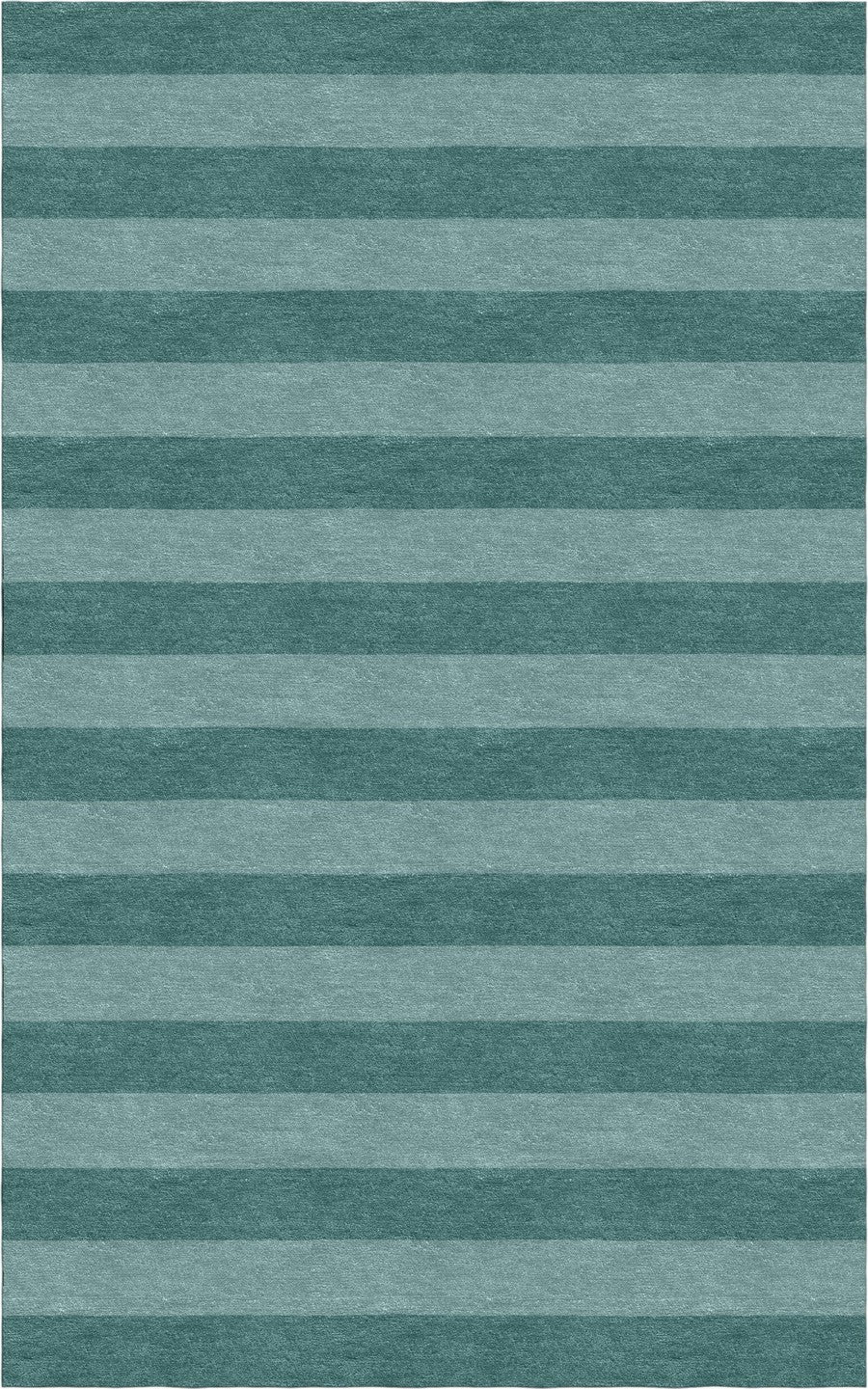 Handmade Hand-Tufted Modern Rug | Horizontal Stripes Design in Teal & Green
