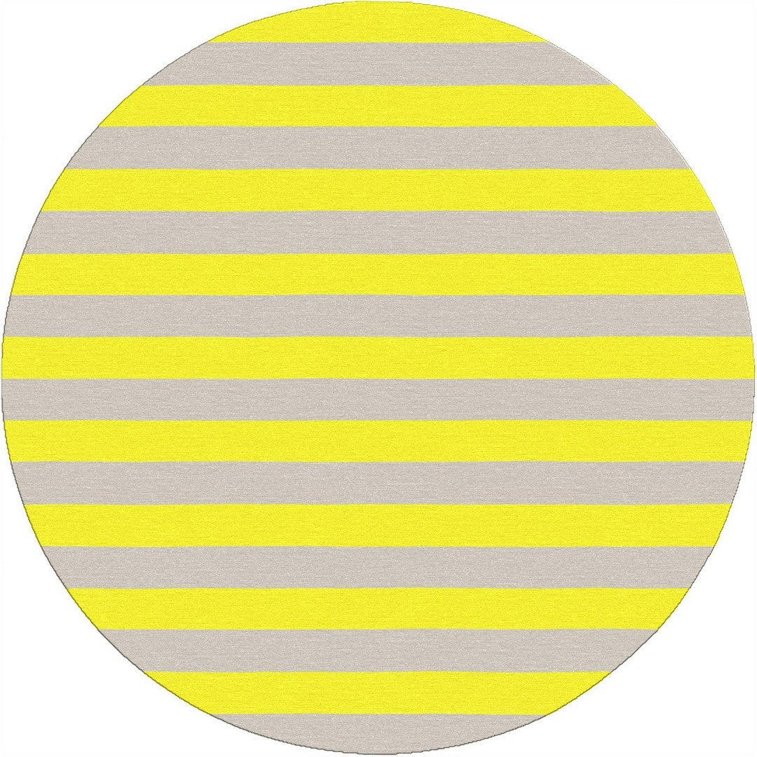 Handmade Hand-Tufted Modern Rug | Horizontal Stripes Rug in Yellow