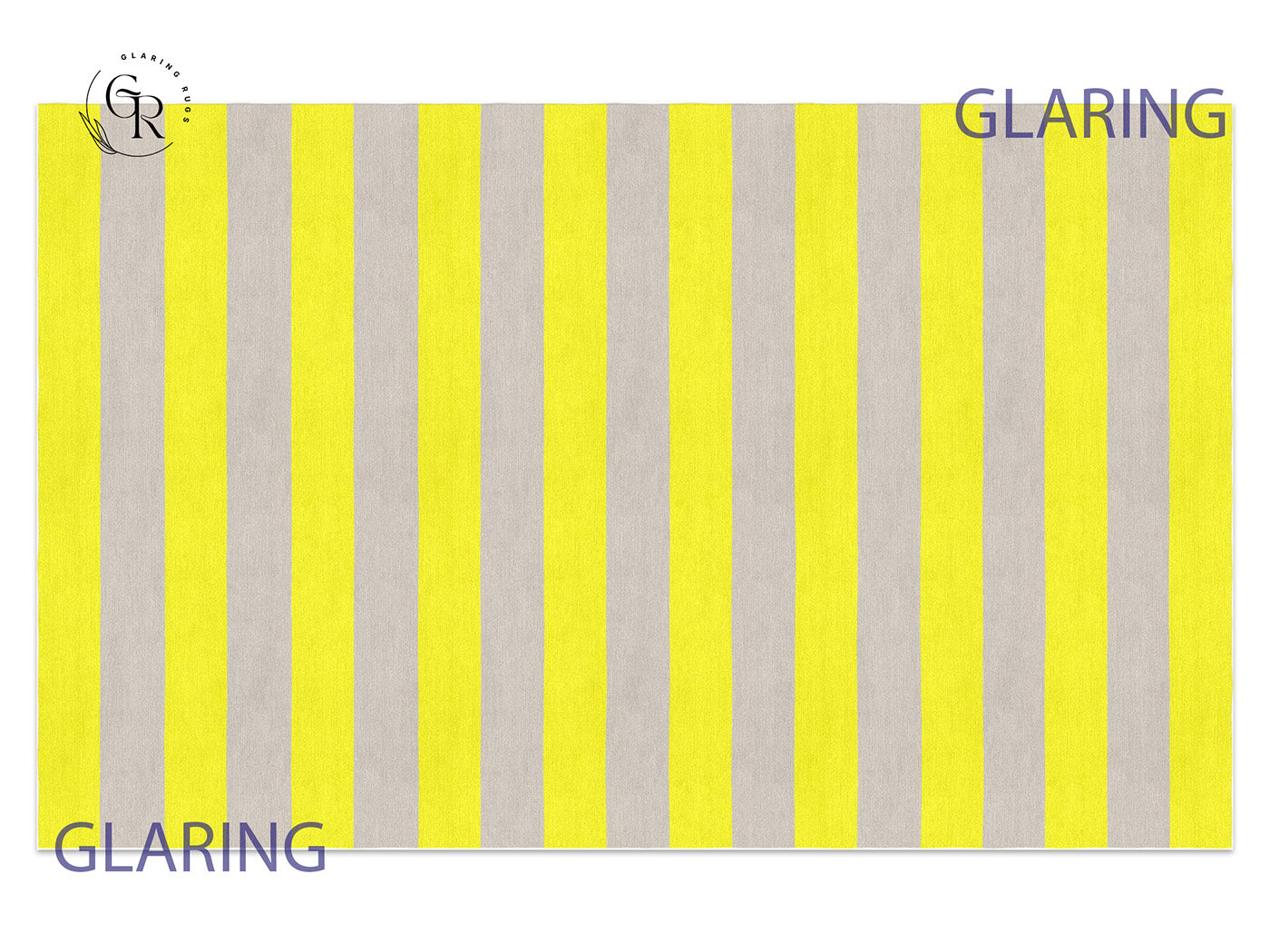 Handmade Hand-Tufted Modern Rug | Horizontal Stripes Rug in Yellow