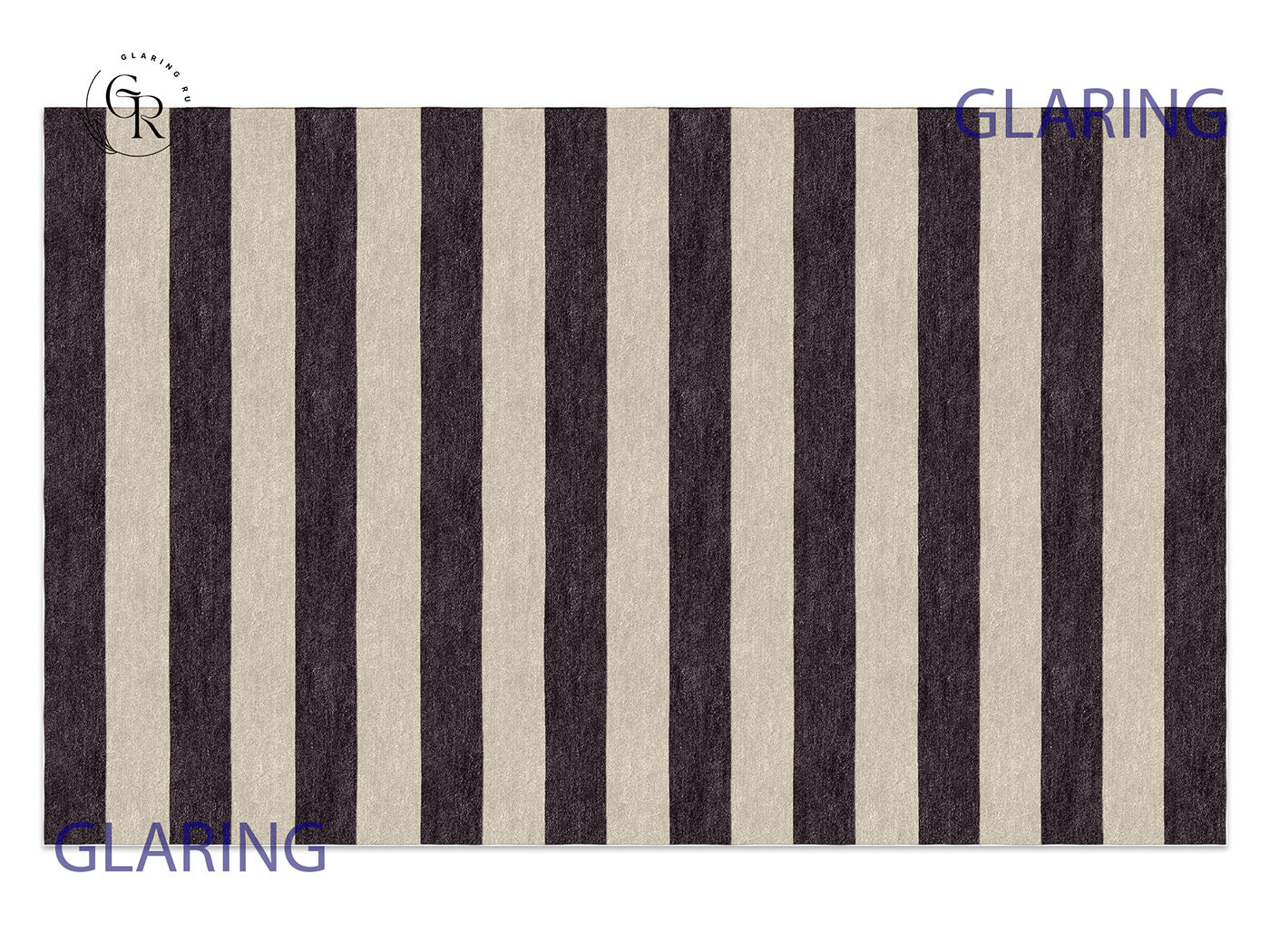 Handmade Hand-Tufted Modern Rug | Horizontal Stripes Rug in Ivory