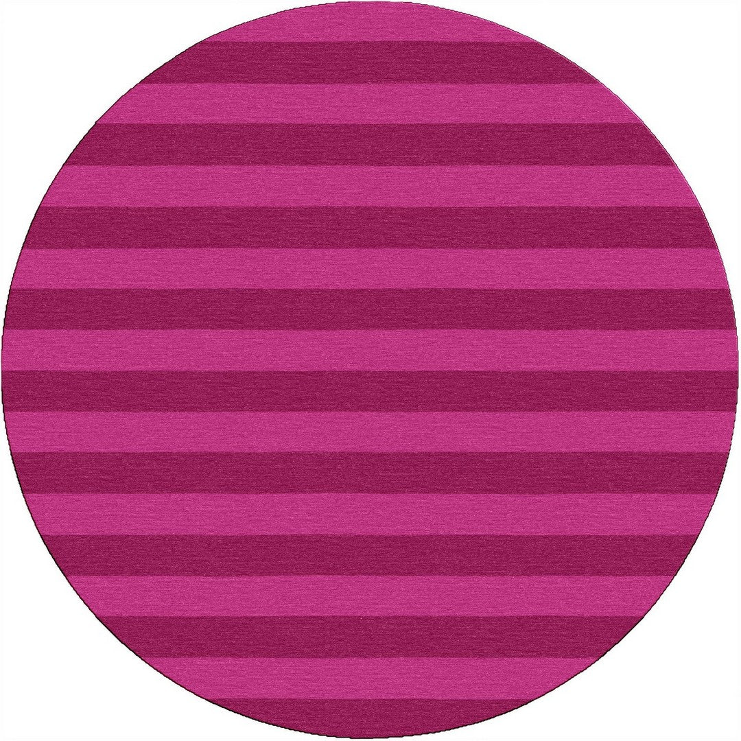 Handmade Hand-Tufted Modern Rug | Horizontal Stripes Rug in Pink