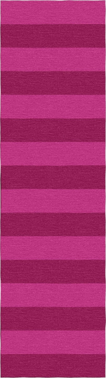 Handmade Hand-Tufted Modern Rug | Horizontal Stripes Rug in Pink