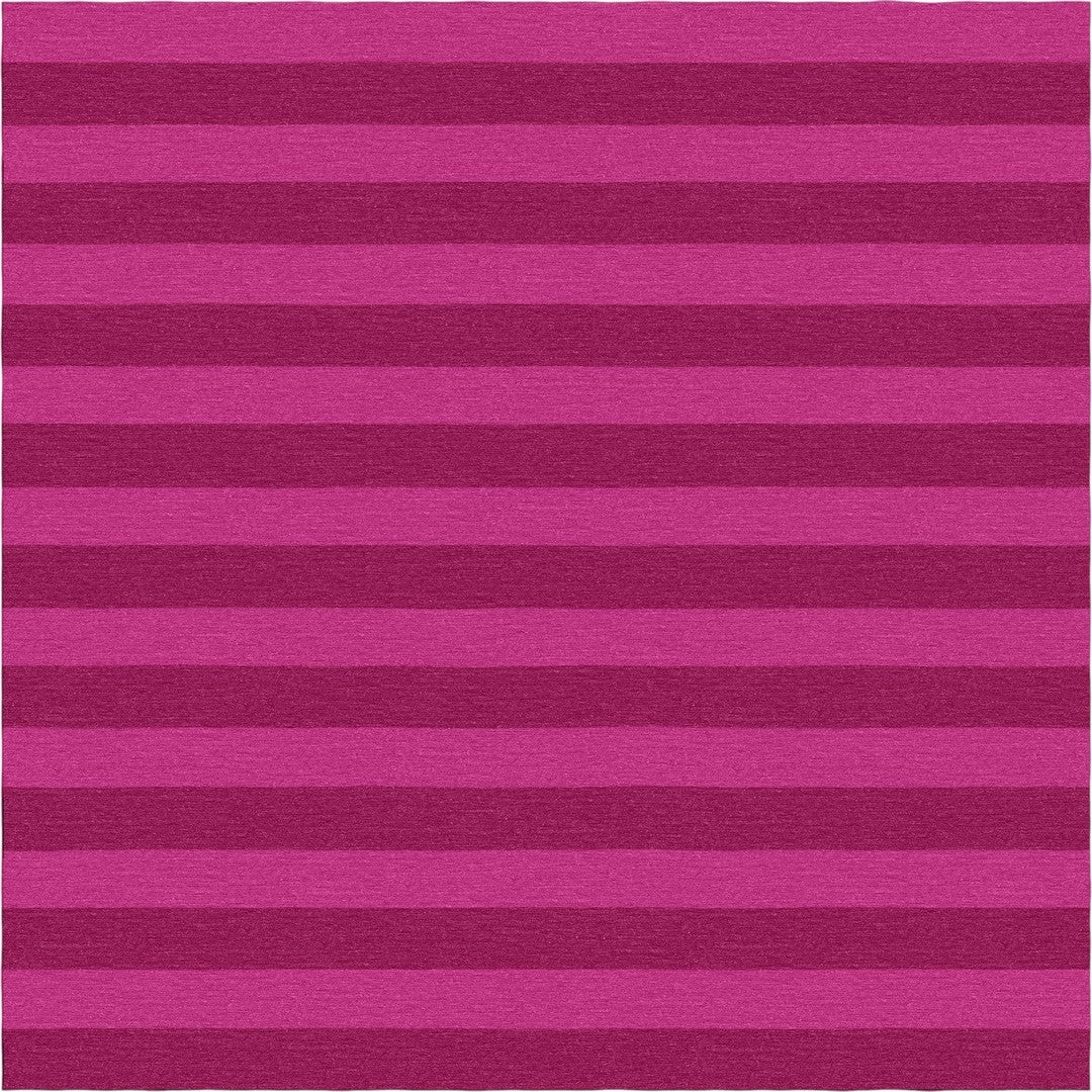 Handmade Hand-Tufted Modern Rug | Horizontal Stripes Rug in Pink