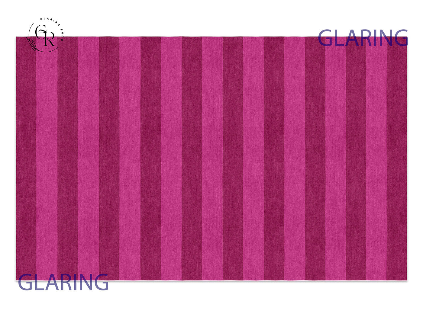 Handmade Hand-Tufted Modern Rug | Horizontal Stripes Rug in Pink