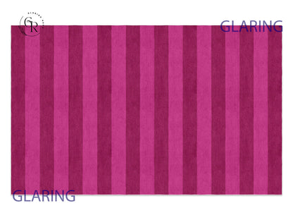 Handmade Hand-Tufted Modern Rug | Horizontal Stripes Rug in Pink