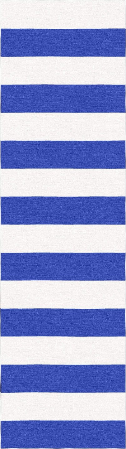 Handmade Hand-Tufted Modern Rug | Horizontal Stripes Rug in Blue