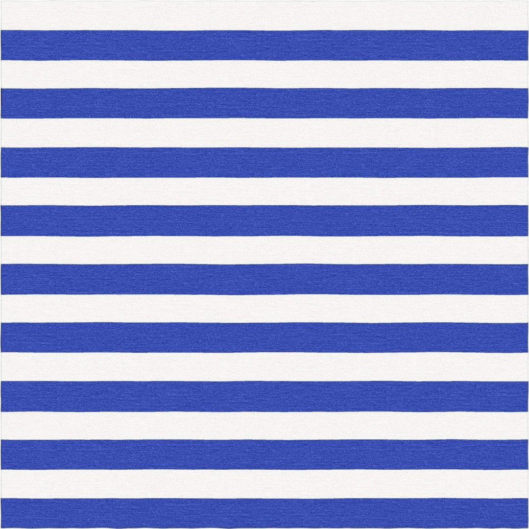 Handmade Hand-Tufted Modern Rug | Horizontal Stripes Rug in Blue