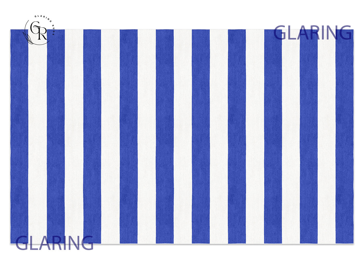 Handmade Hand-Tufted Modern Rug | Horizontal Stripes Rug in Blue