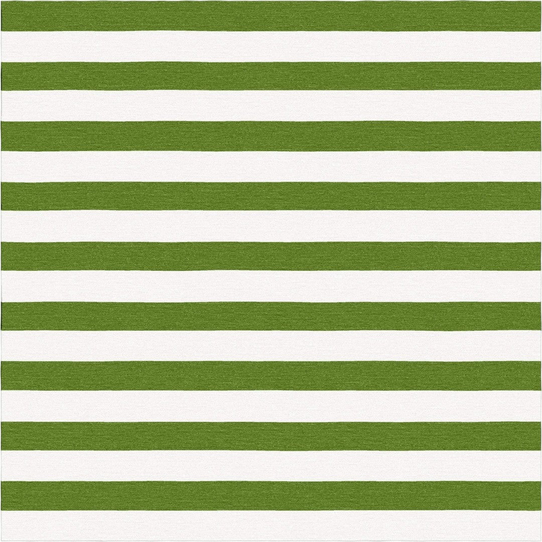 Handmade Hand-Tufted Modern Rug | Horizontal Stripes Rug in Green