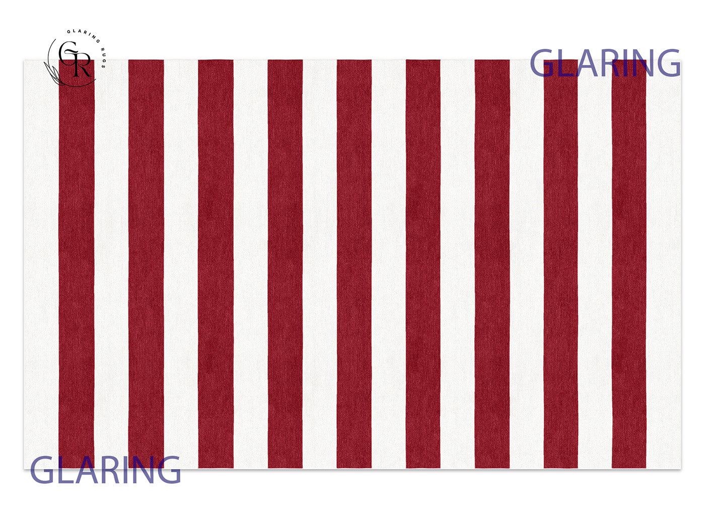 Handmade Hand-Tufted Modern Rug | Horizontal Stripes Rug in Red