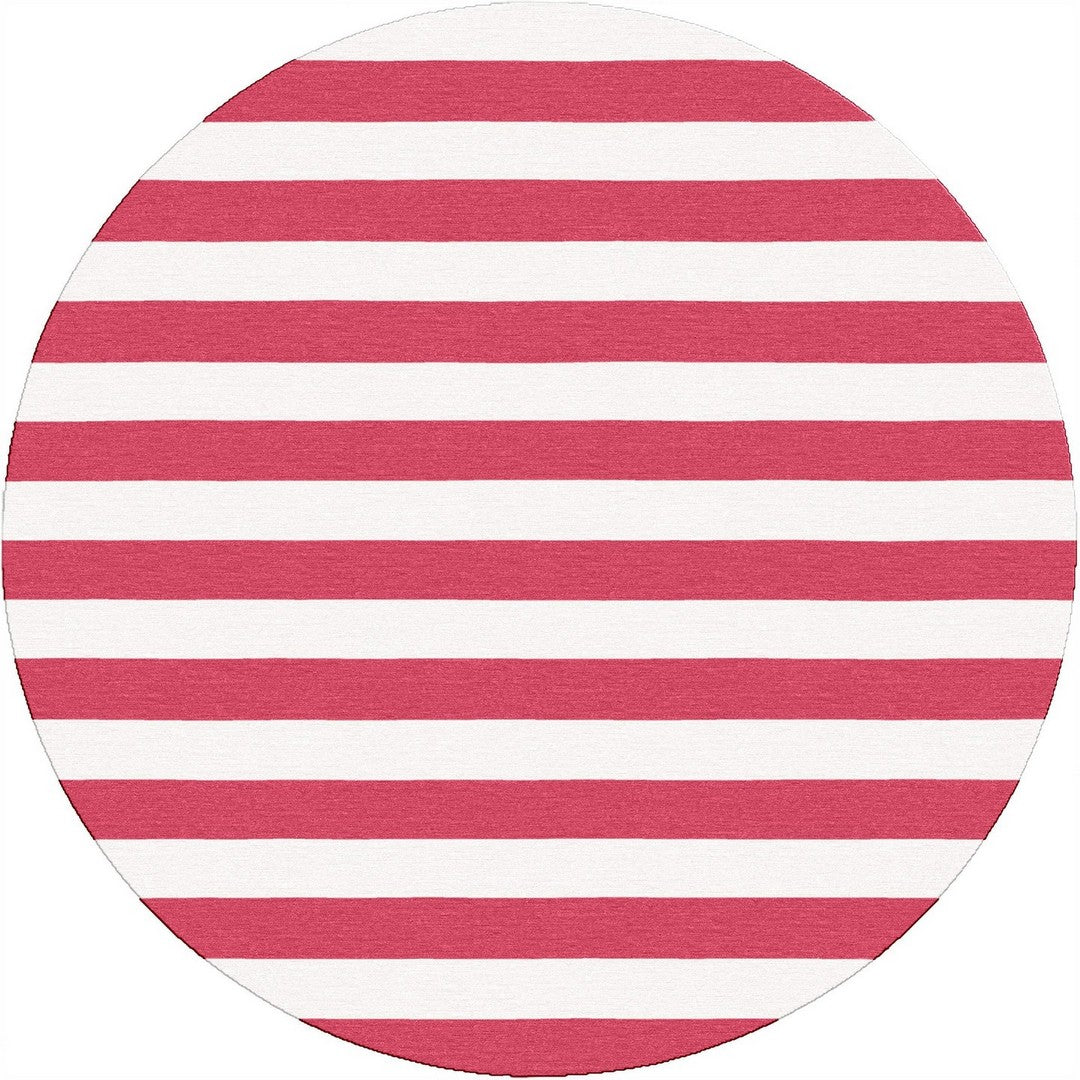 Handmade Hand-Tufted Modern Rug | Horizontal Stripes Rug in Red