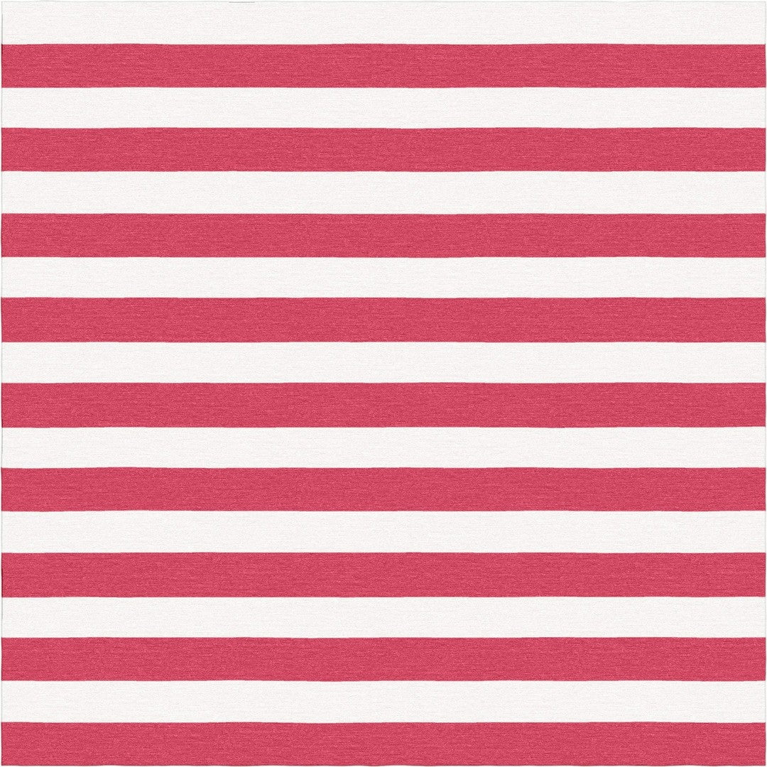 Handmade Hand-Tufted Modern Rug | Horizontal Stripes Rug in Red