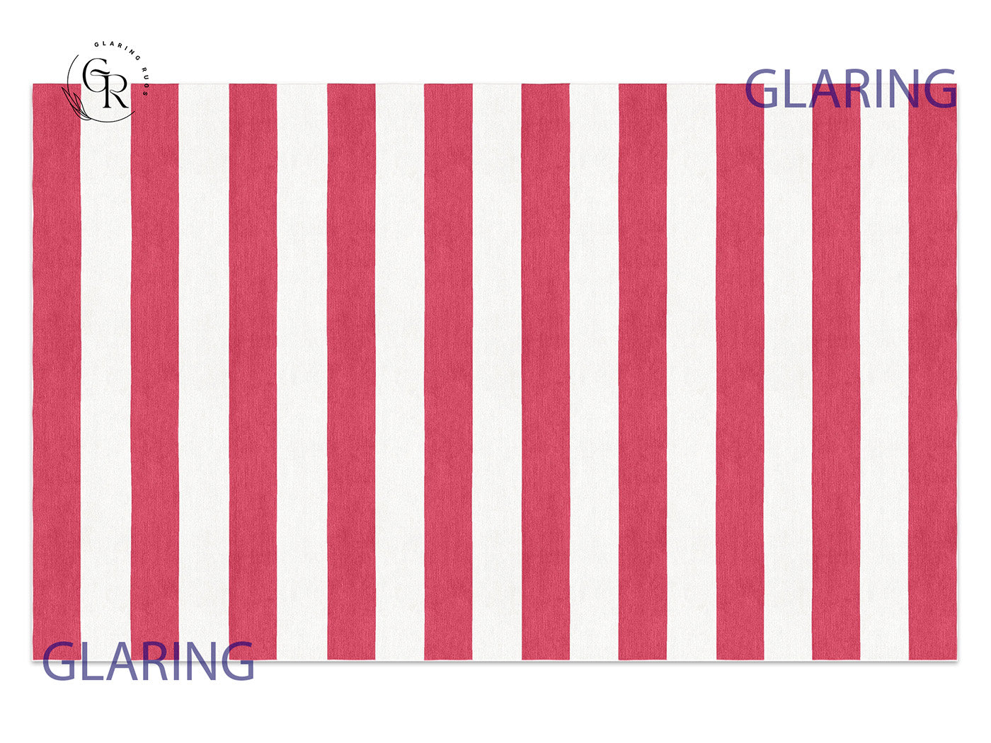 Handmade Hand-Tufted Modern Rug | Horizontal Stripes Rug in Red
