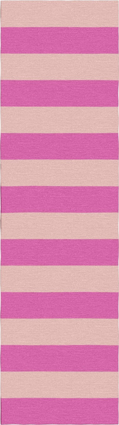 Handmade Hand-Tufted Modern Rug | Horizontal Stripes Rug in Pink