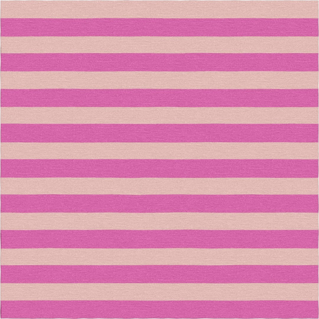 Handmade Hand-Tufted Modern Rug | Horizontal Stripes Rug in Pink