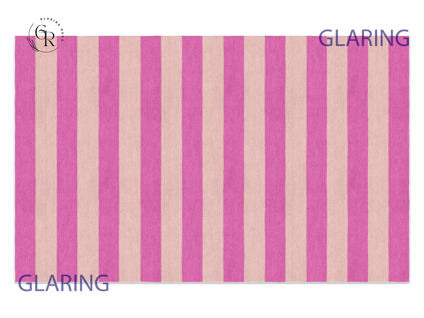 Handmade Hand-Tufted Modern Rug | Horizontal Stripes Rug in Pink
