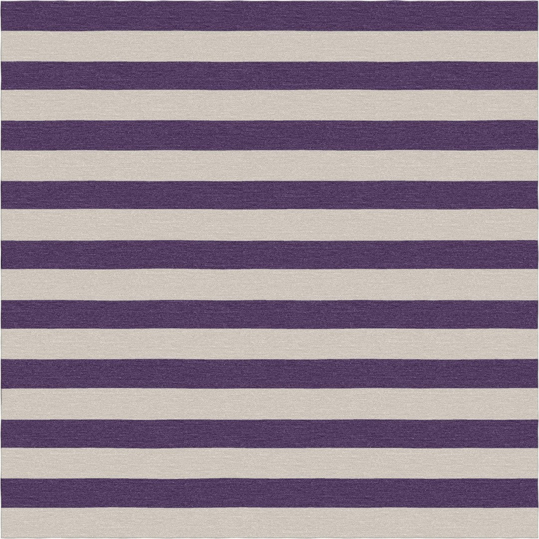 Handmade Hand-Tufted Modern Rug | Horizontal Stripes Rug in Purple
