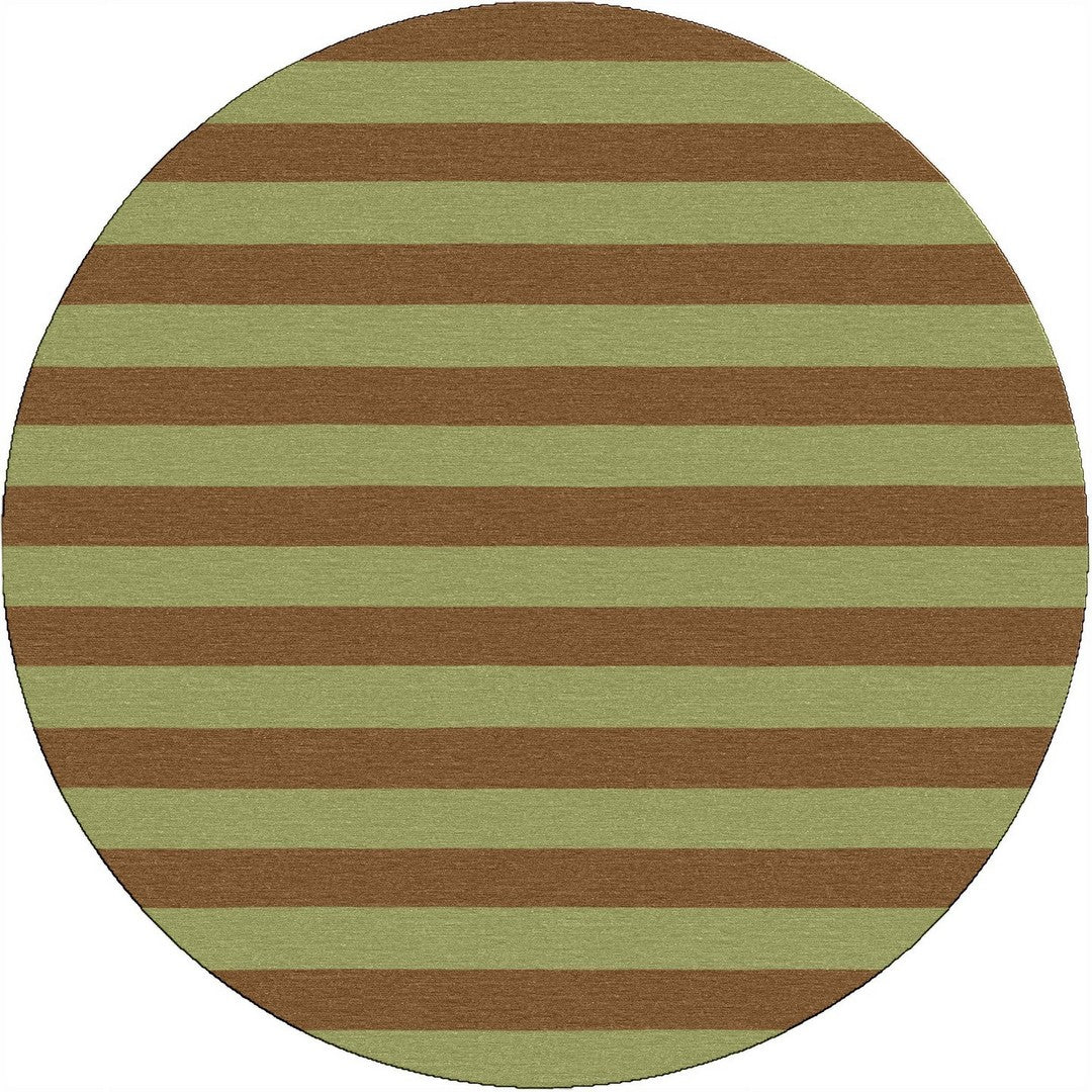 Handmade Hand-Tufted Modern Rug | Horizontal Stripes Rug in Green