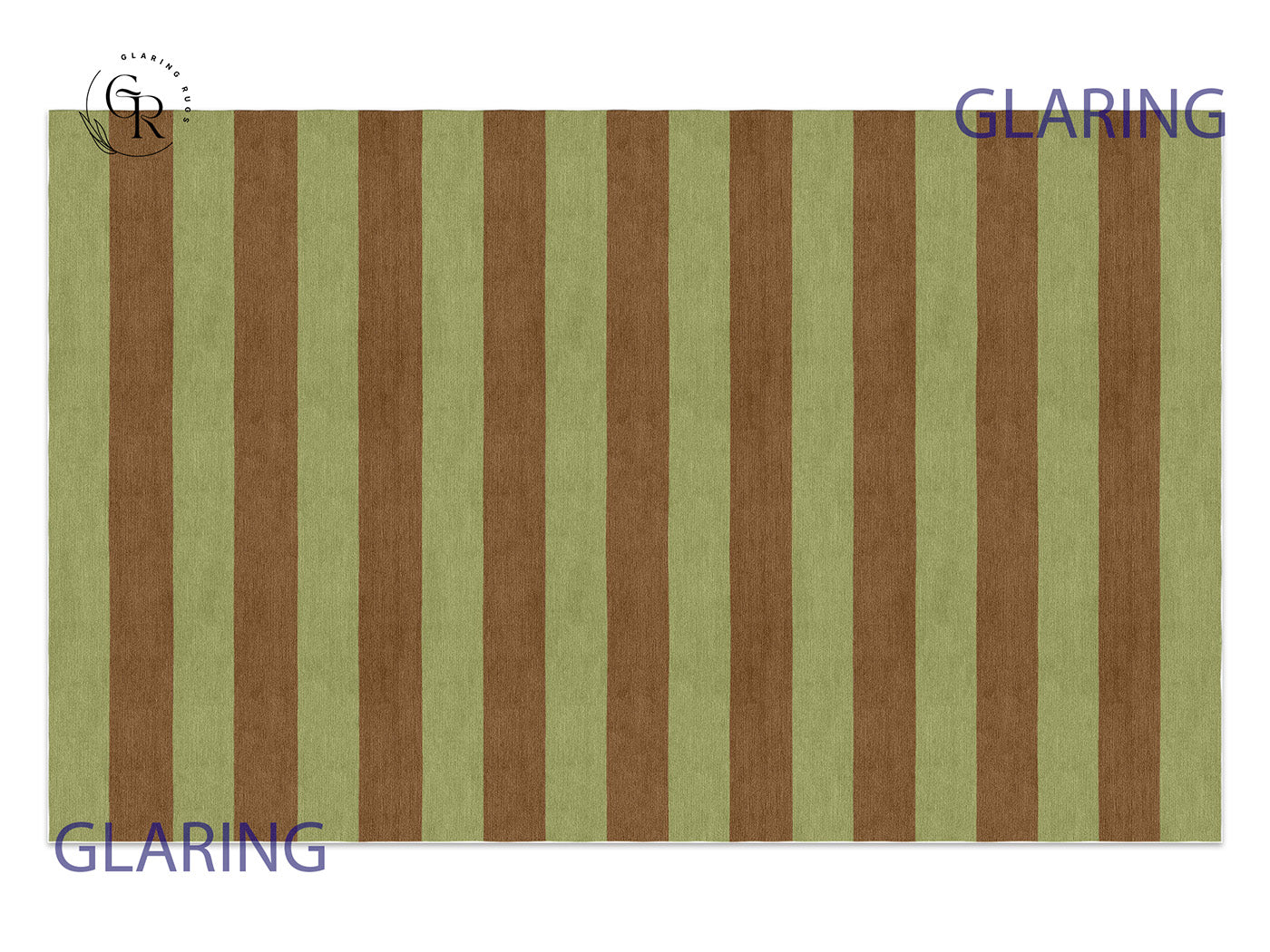 Handmade Hand-Tufted Modern Rug | Horizontal Stripes Rug in Green