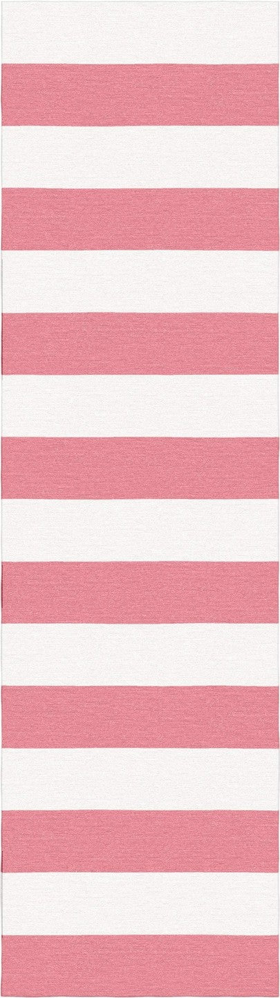 Handmade Hand-Tufted Modern Rug | Horizontal Stripes Rug in Pink