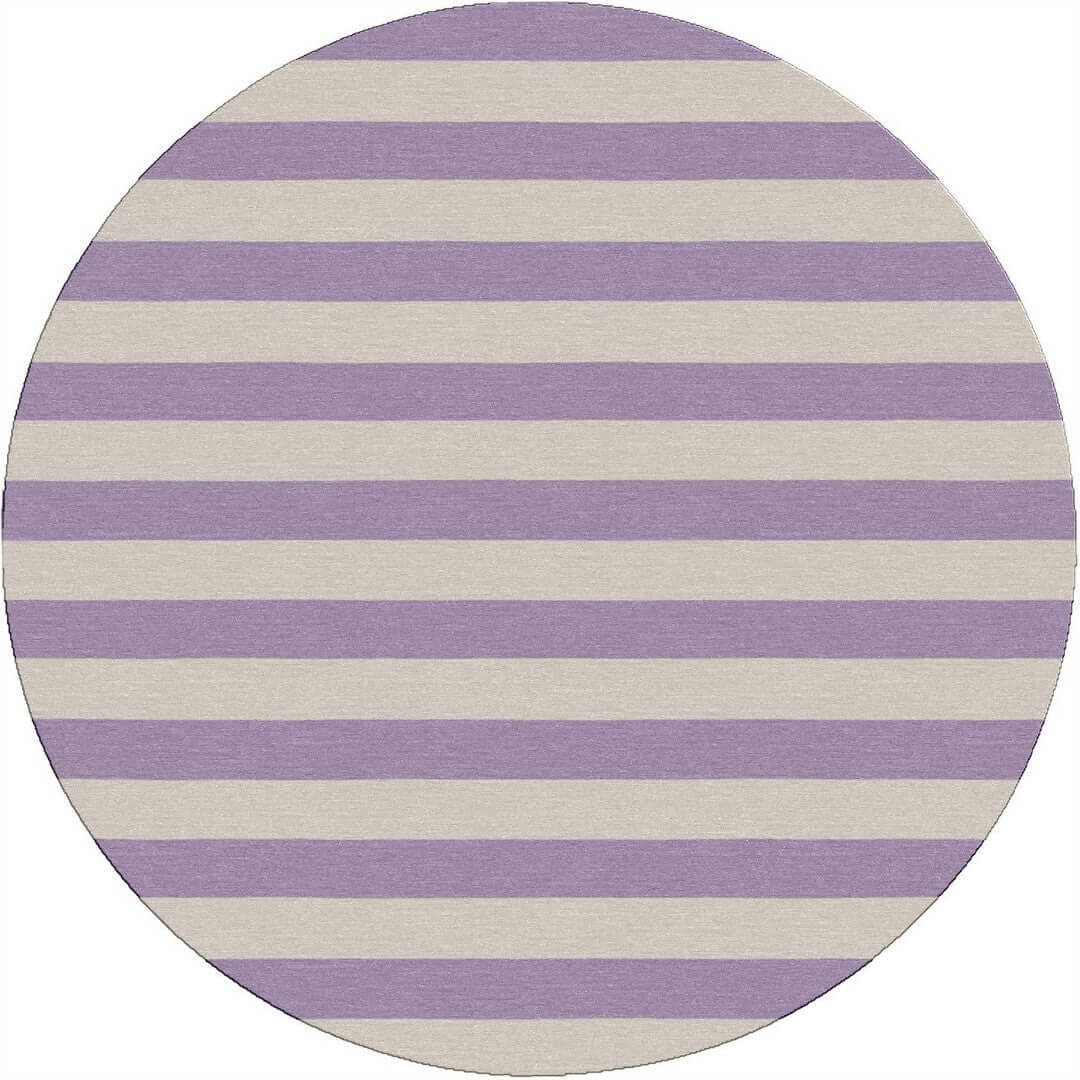 Handmade Hand-Tufted Modern Rug | Horizontal Stripes Rug in Purple