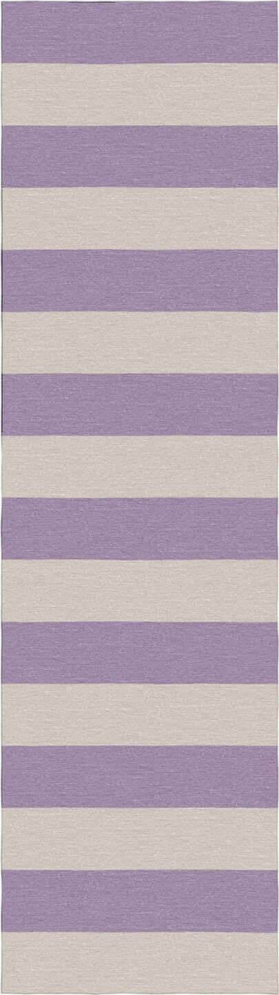 Handmade Hand-Tufted Modern Rug | Horizontal Stripes Rug in Purple
