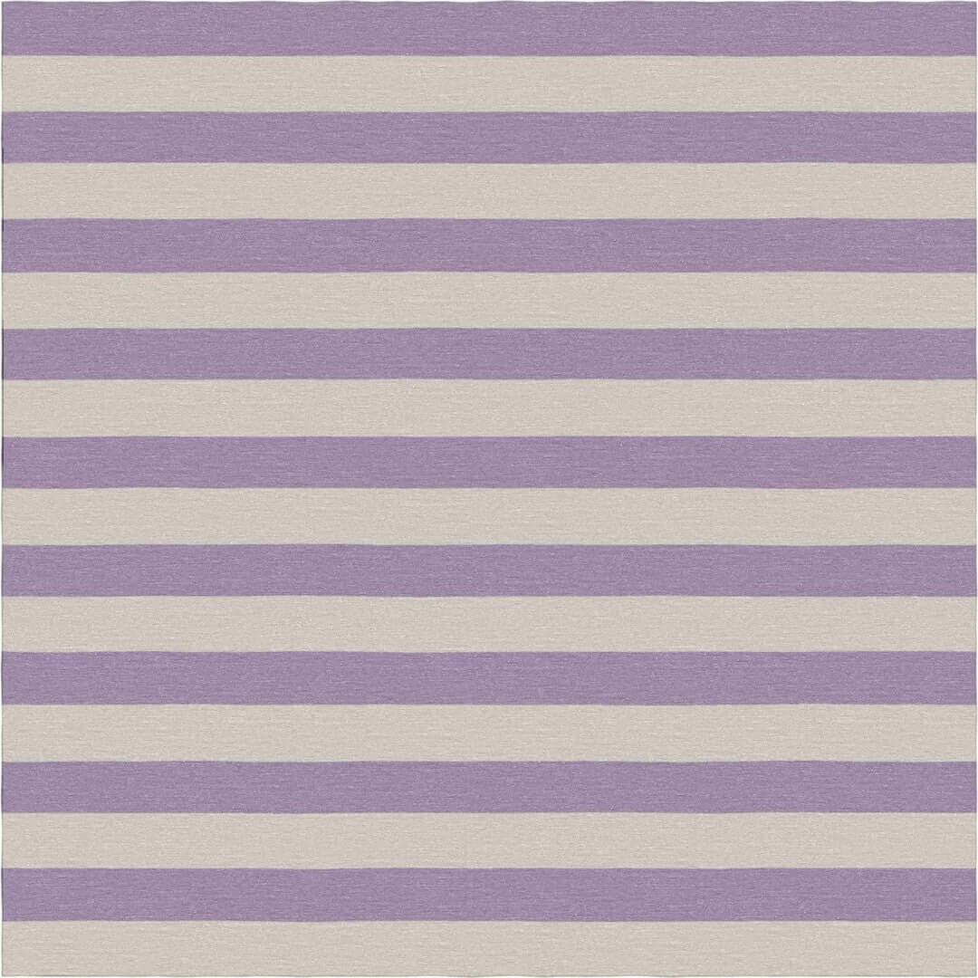 Handmade Hand-Tufted Modern Rug | Horizontal Stripes Rug in Purple