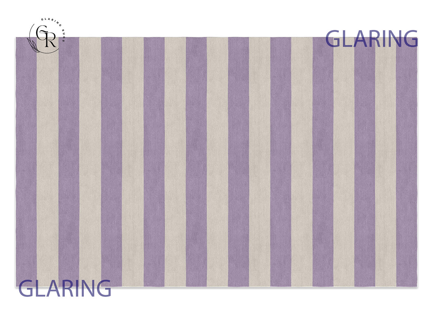 Handmade Hand-Tufted Modern Rug | Horizontal Stripes Rug in Purple