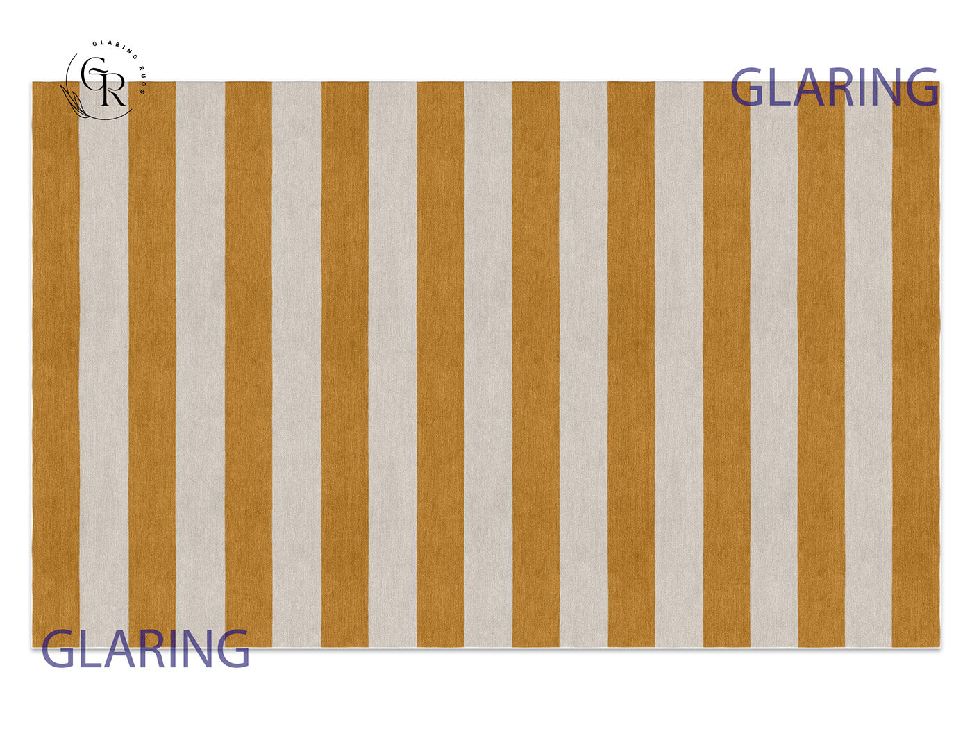 Handmade Hand-Tufted Modern Rug | Horizontal Stripes Rug in Ivory