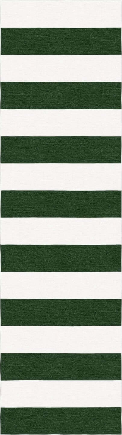 Handmade Hand-Tufted Modern Rug | Horizontal Stripes Rug in Green