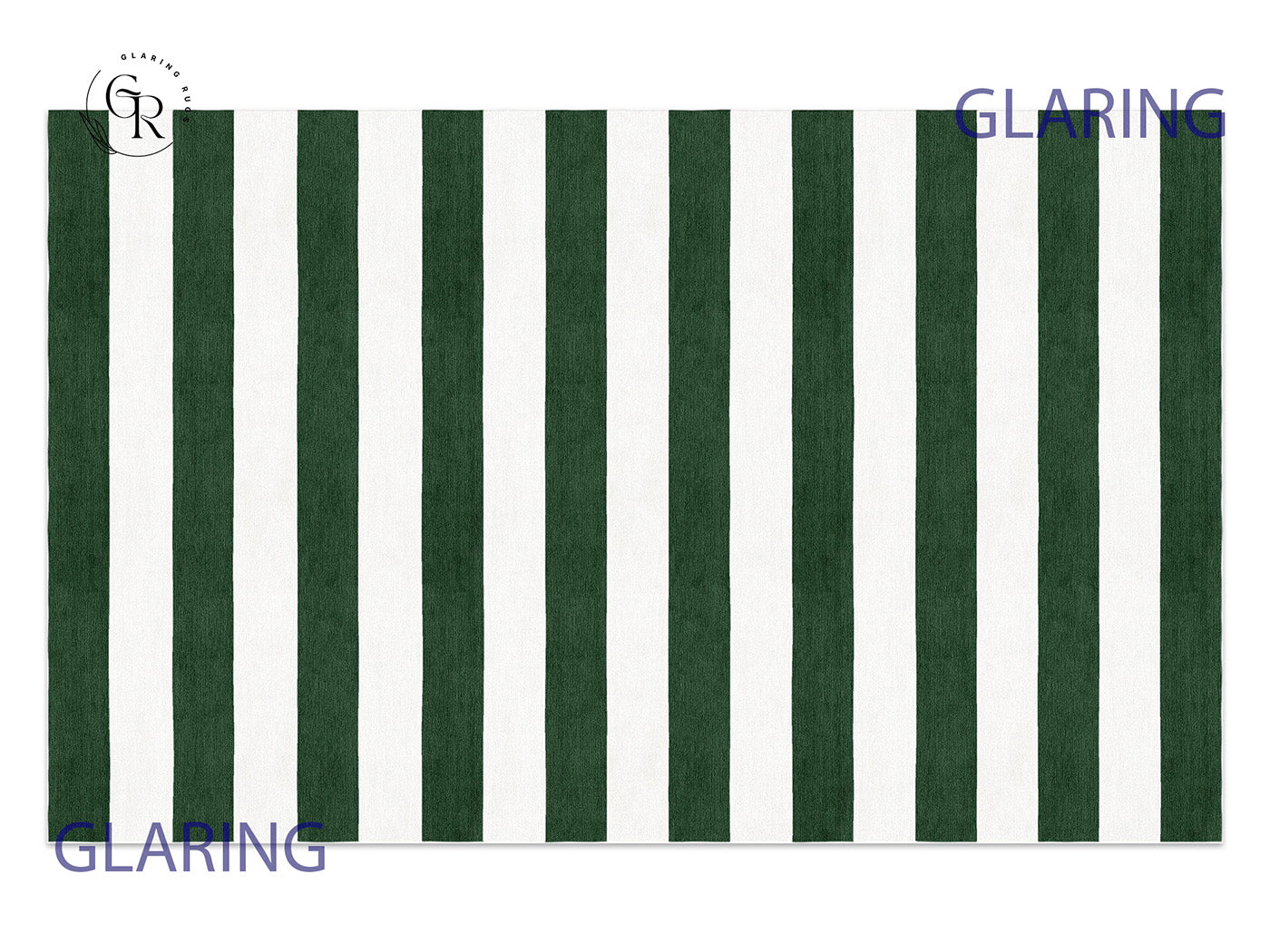 Handmade Hand-Tufted Modern Rug | Horizontal Stripes Rug in Green