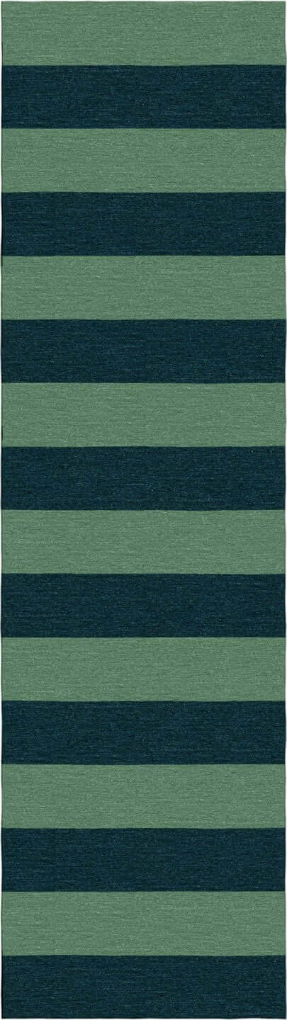 Handmade Hand-Tufted Modern Rug | Horizontal Stripes Rug in Green