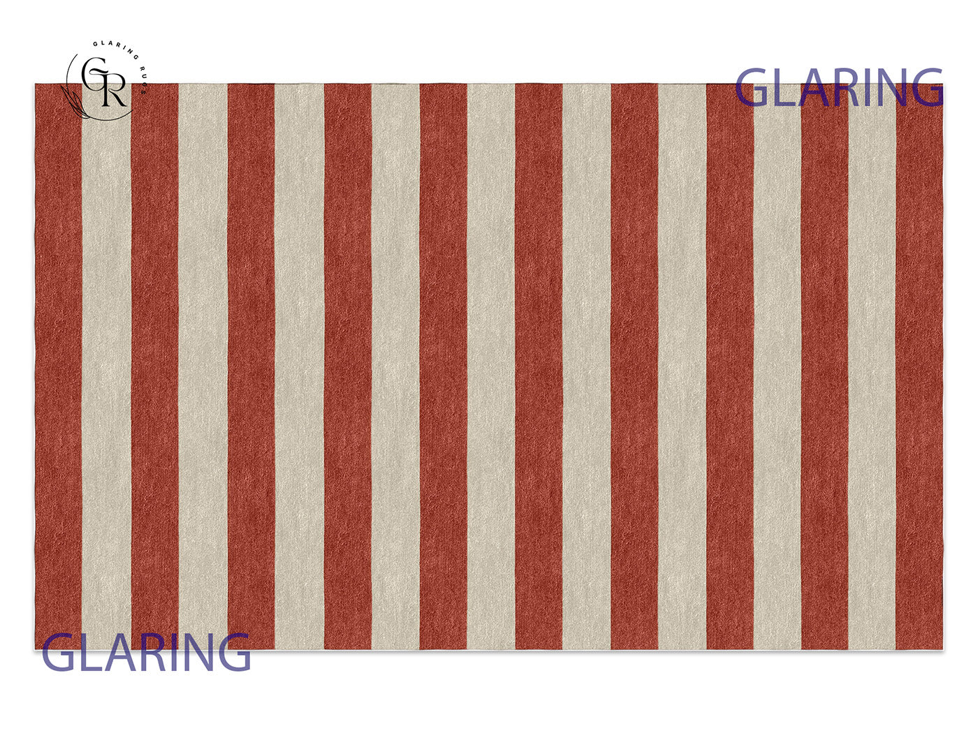 Handmade Hand-Tufted Modern Rug | Horizontal Stripes Rug in Red