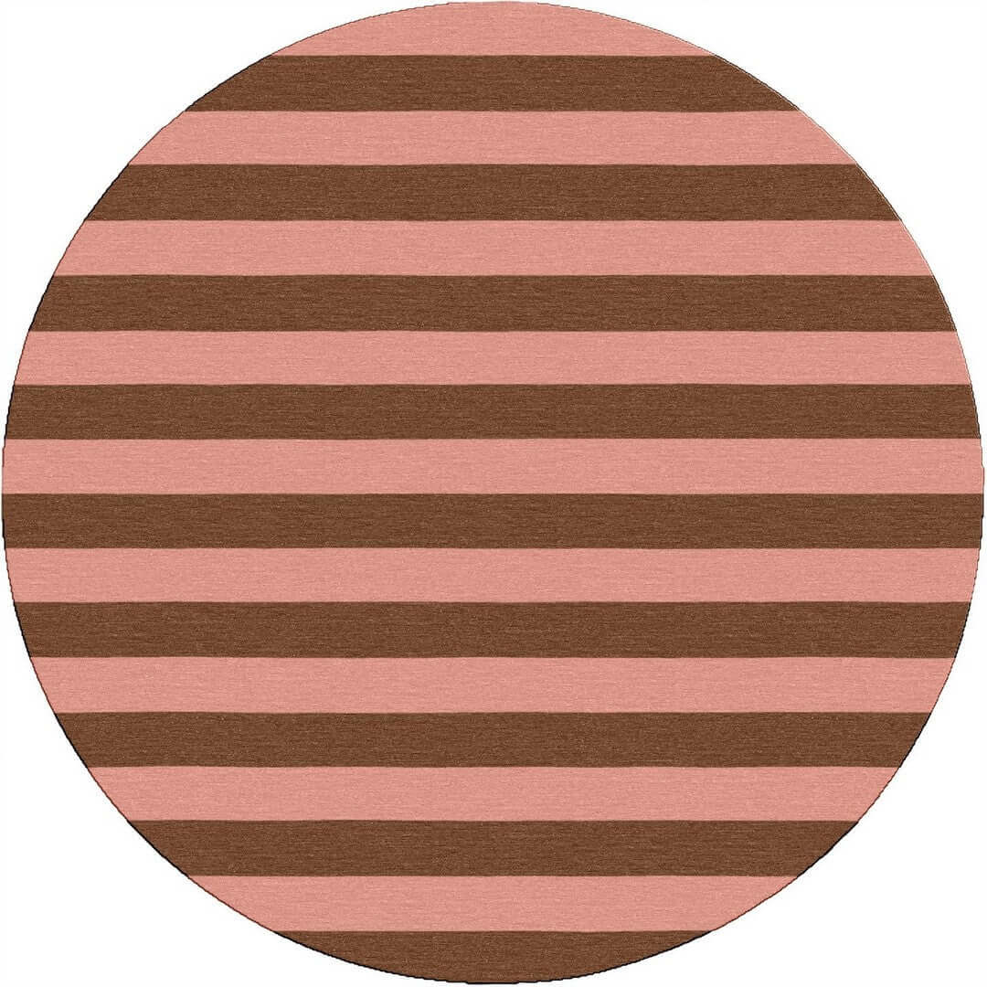 Handmade Hand-Tufted Modern Rug | Horizontal Stripes Rug in Pink