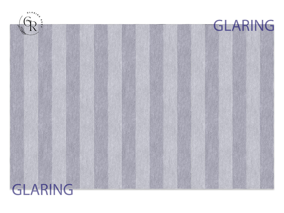 Handmade Hand-Tufted Modern Rug | Horizontal Stripes Rug in Gray