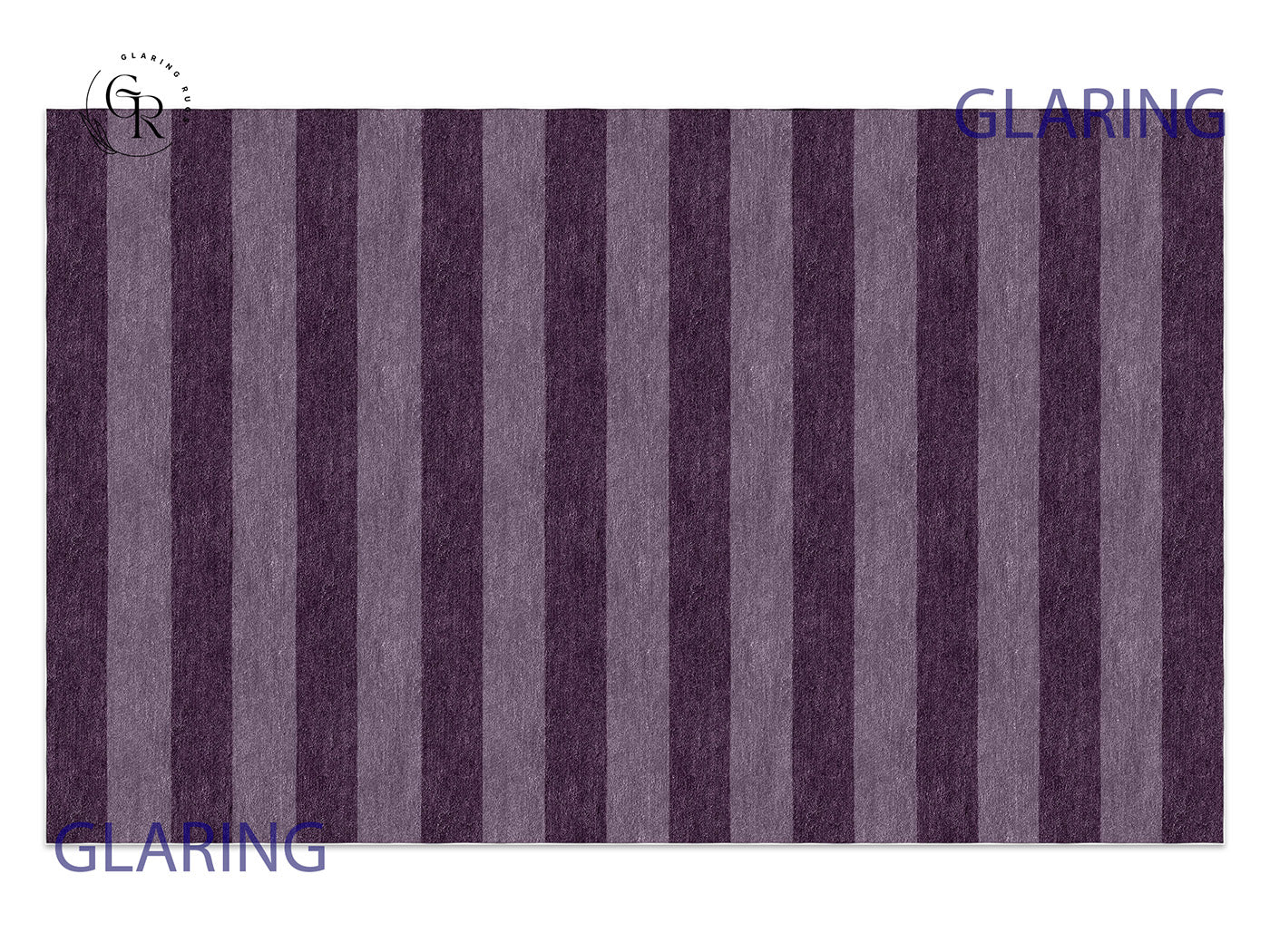 Handmade Hand-Tufted Modern Rug | Horizontal Stripes Rug in Purple