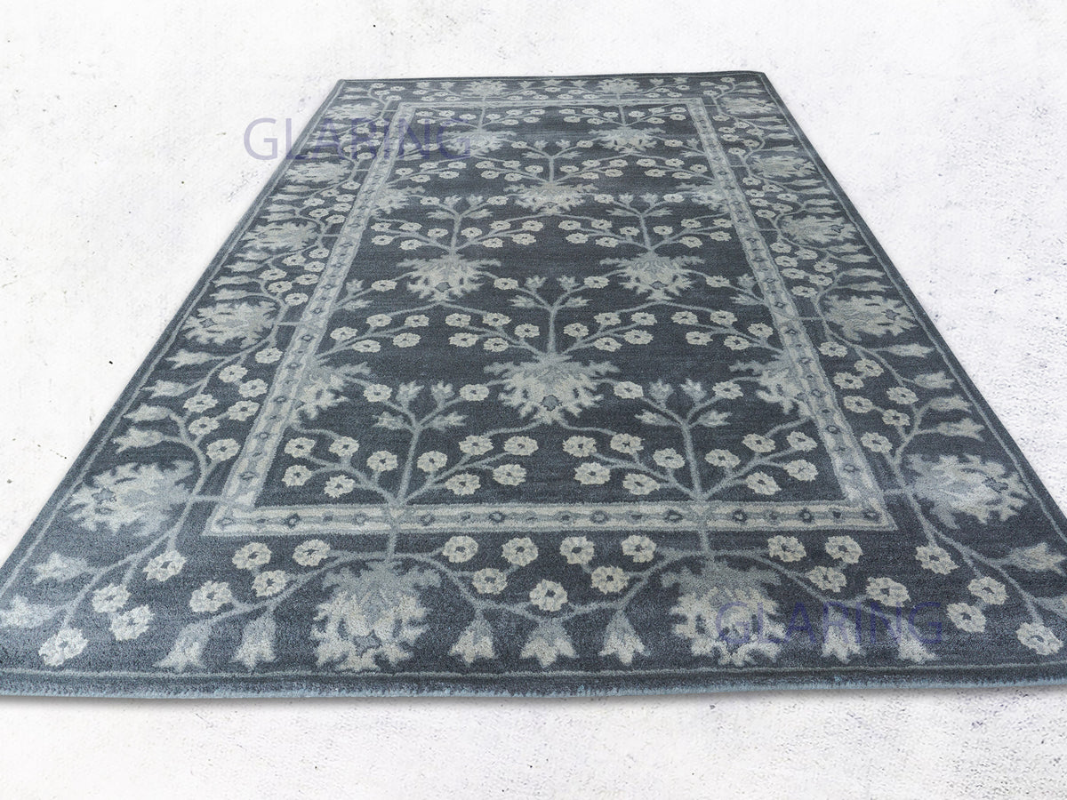 Meryl Wool Rug Handmade Floral Traditional Area Rug